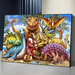 5D DIY Embroidery Diamond Painting Dinosaur Full Square New Arrival Animal Diamond Painting Mosaic Cross Stitch Handmade Gift
