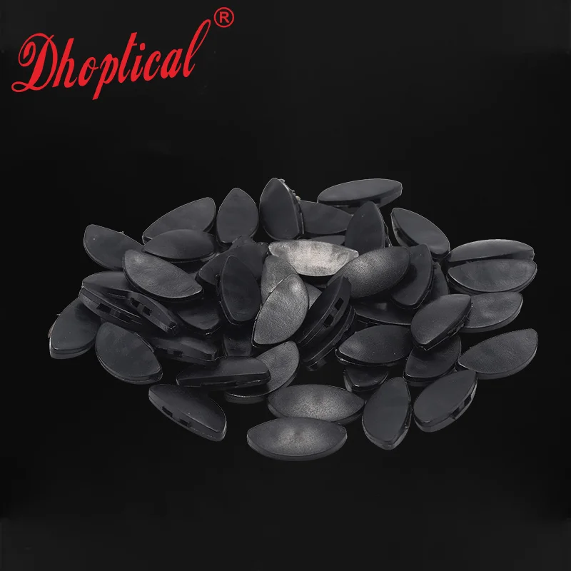 25Pair Push-in Silicone Eyeglass Nose Pads 16mm Black White Available Soft Anti-slip Glasses Nose Support Replacement Optical
