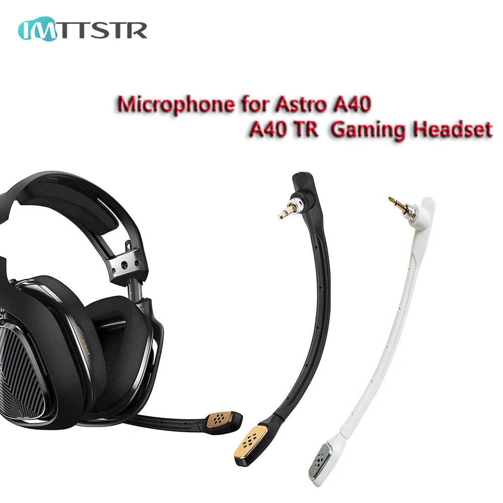 Part for Astro A40 & A40 TR Microphone Replacement with Foam Cover for Logitech Gaming Headset MIC Detachable Noise Cancellation