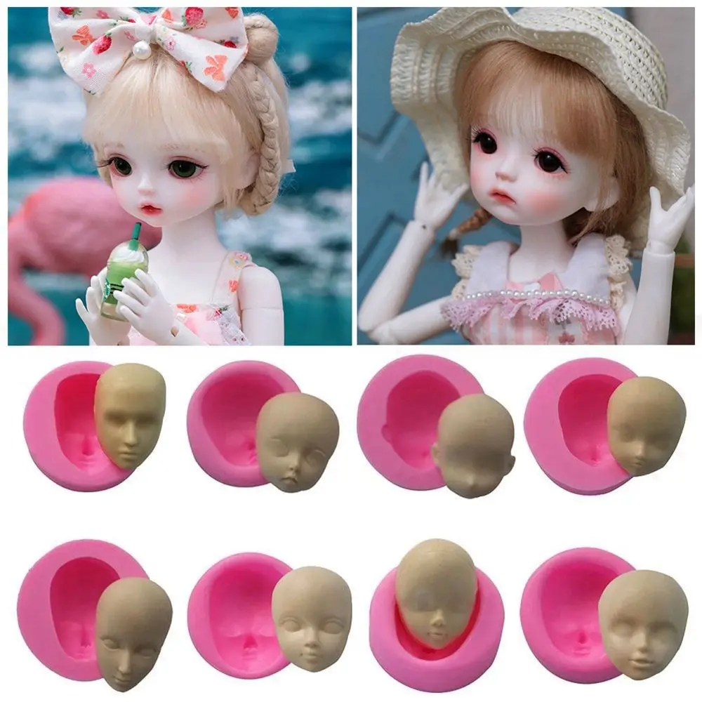 Hot High Quality DIY Face Silicone Mold Cake Decorating Tools Polymer Chocolate Soap Molds Handmade Craft Clay Dolls Face Mould