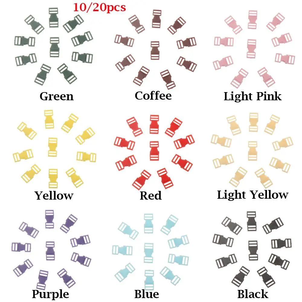 10 Pcs 6mm Plastic Mini Buckle DIY Doll Bag Handmade Backpack Button Bracelet Strap Buckle Dollhouse Tiny Camping Asseccories