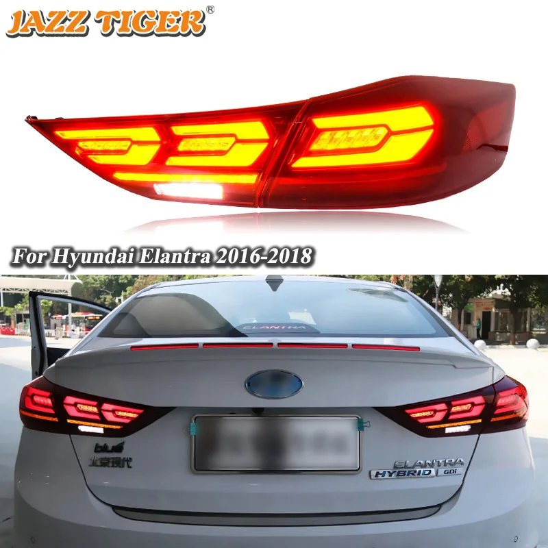 LED Car Taillight Tail Lamp Brake Reversing Reverse Rear Lights for Hyundai Elantra Avante 2016 -2019 2020  Reflector Fog Lamps