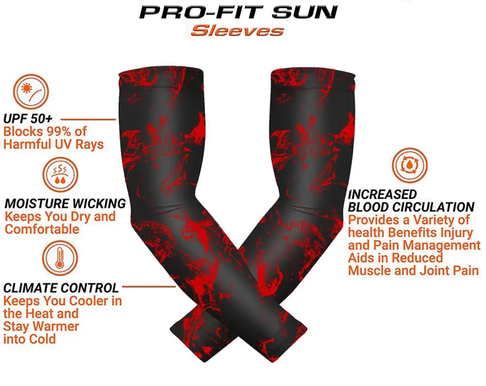 Custom Personalized Sports Compression Arm Sleeves, Youth and Adult Size, Men and Women Game Sleeves