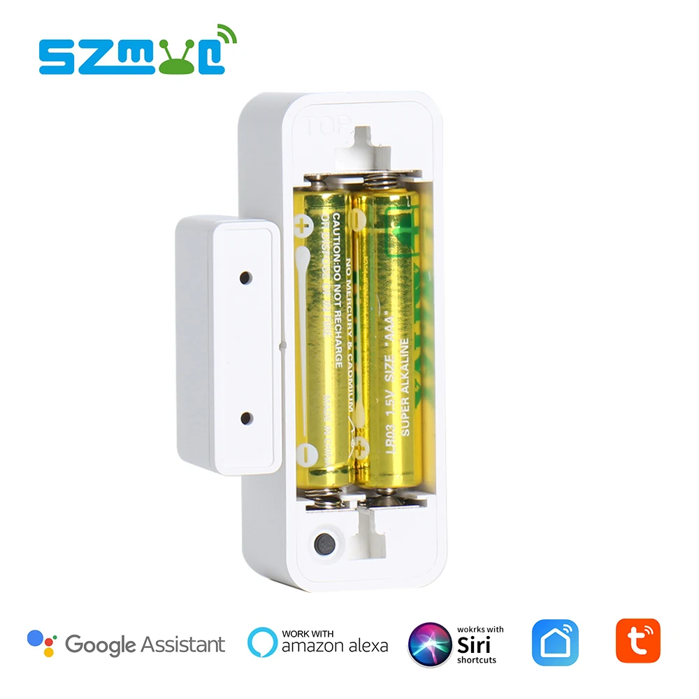 Tuya Smart Wifi Door Sensor Open Closed Detector Smart Home Security Alert Alarm Compatible Alexa Google Assistant Window Sensor