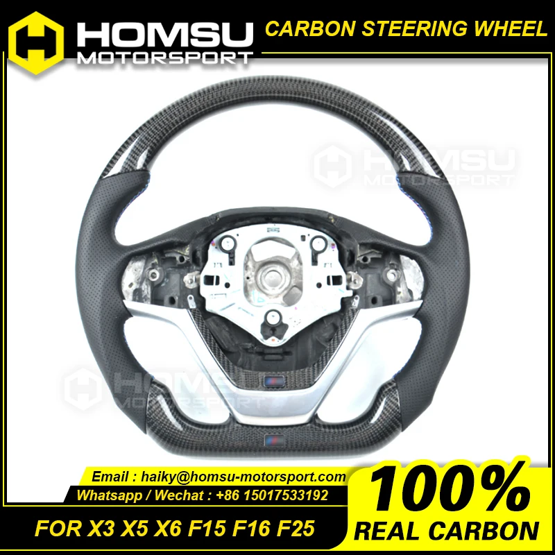 Custom alcantar carbon fiber steering wheel For bm w F15 F16 X5 X6 racing wheel convertible