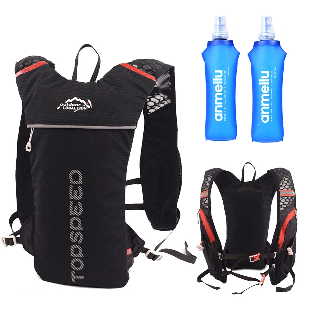 

Ultra Lightweight Running Backpack Cycling Trail Hydration Vest Pack Marathon Running Bike Rucksack Bag Sport 500ml Soft Flask