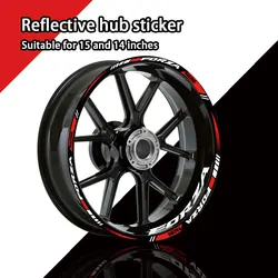 Reflective Motorcycle Accessories Wheel tire modification Sticker Hub Decals Rim Stripe Tape For FORZA 125 250 300 350 750