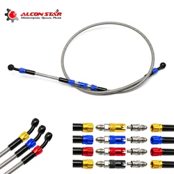 Alonstar- Motorcycle Disc Brake Oil Pipe AN3 Hose Line Tube Caliper Quick Remove Cover Connector Cable For Yamaha For Kawasaki