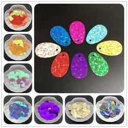 30g 12x20mm Flat Oval Egg Shape Loose Sequins Paillettes For Sewing ,Shoes,Hat,Kids DIY,Crafts Accessories Wholesale