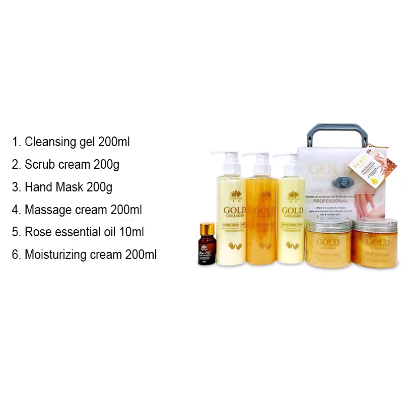 Professional Hand Skin Care Manicure Spa Set Scrub Cream Rose Essential Oil Skin Moisturizing Whitening Massage Cream Pedicure