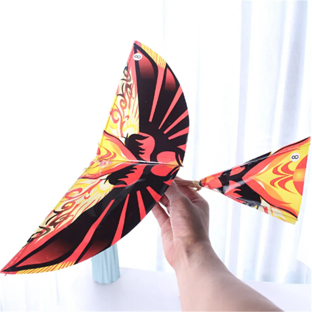 DIY Handmade Rubber Band Power Bionic Air Plane Ornithopter Birds Models Science Kite Toys For Children Adults Assembly Gift