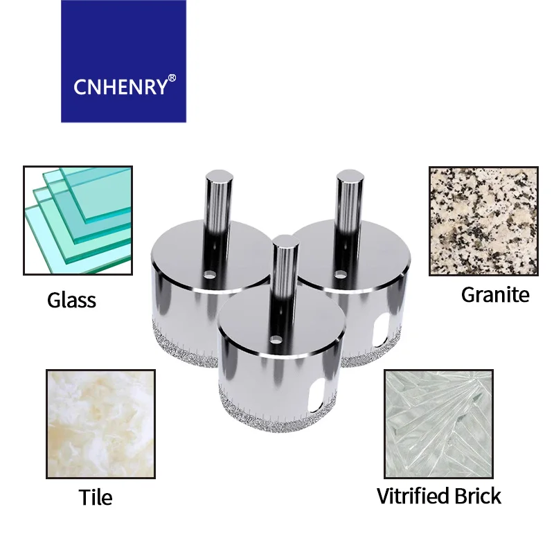 Diamond Coated Drill Bit Set Tile Marble Glass Ceramic Hole Saw Drilling Bits For Glass Tile Ceramic 6-50mm Glass Hole Saw