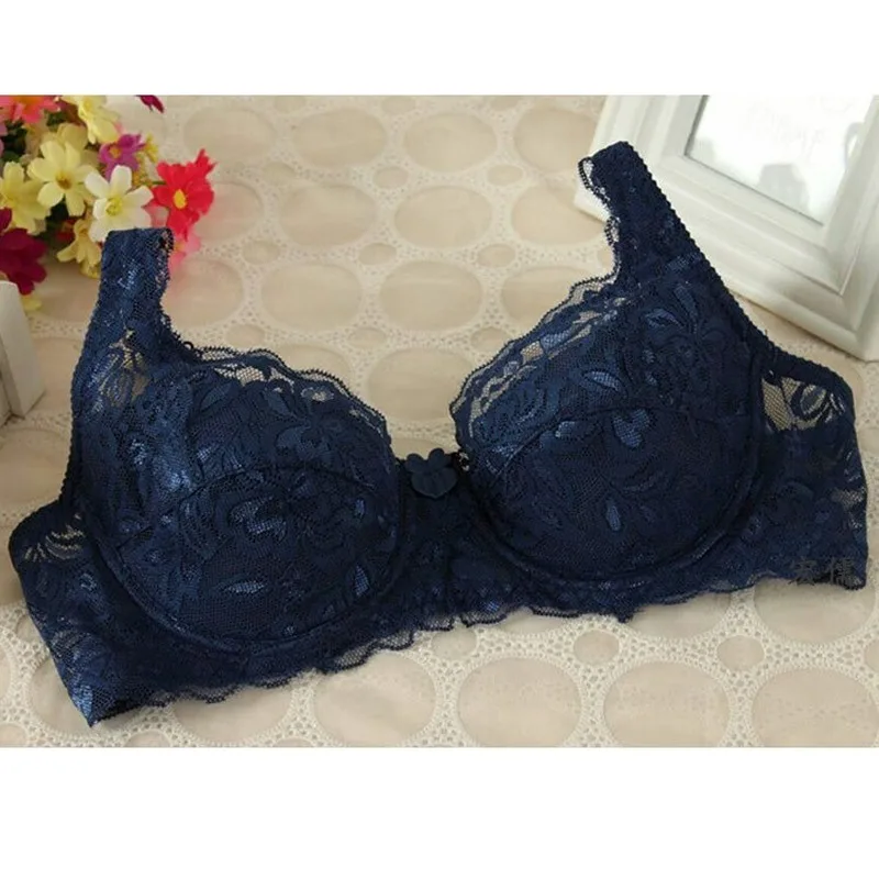Women Bras Fashion Casual Sexy V-neck Solid Color Chest Pad Lace Sling Nylon Breathable Elasticity Comfortable Women Bras
