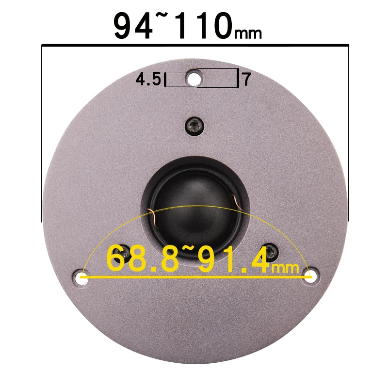 HIFIDIY LIVE T1II 4 inch 4.5 Tweeter Speaker Unit aluminum panel transparent Silk membrane 8OHM30W Treble Loudspeaker 94~120mm
