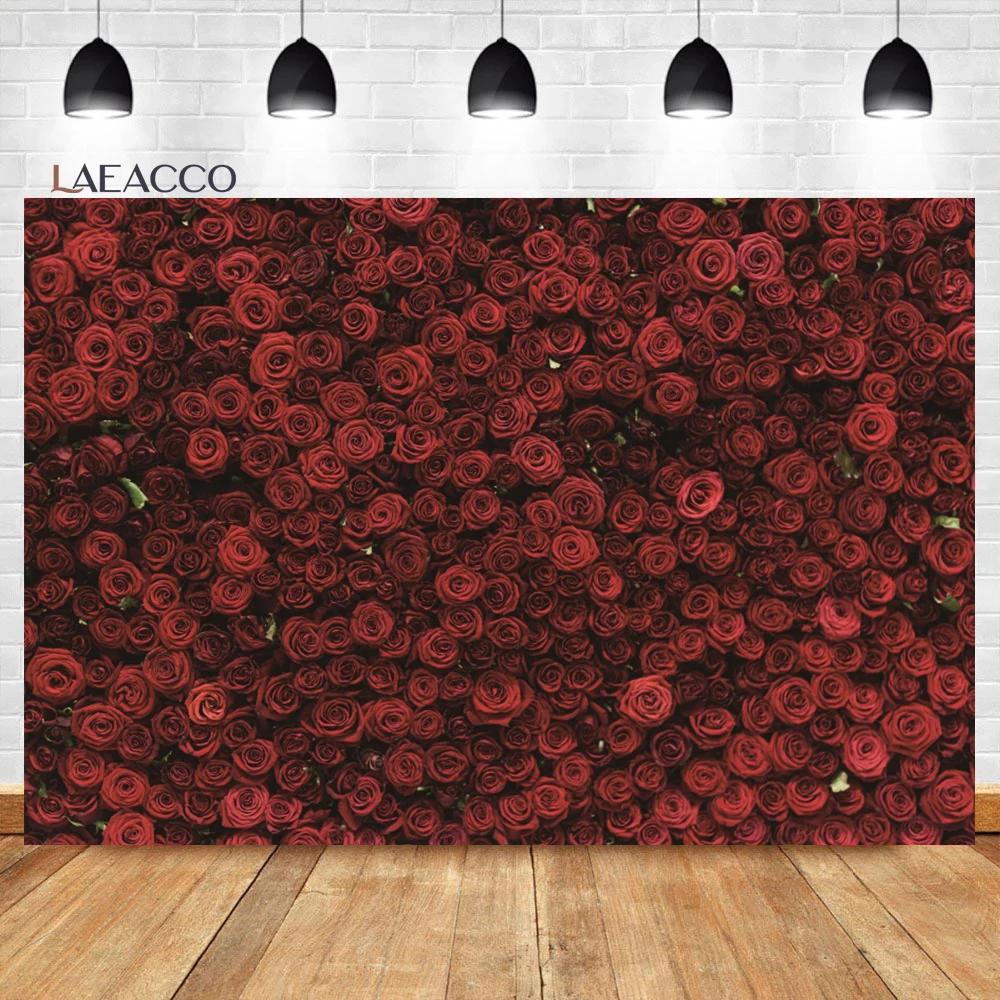 

Laeacco Red Roses Photography Background Blossoms Roses Wall Texture Lovers Girls Children Kids Portrait Backdrop Photo Studioo