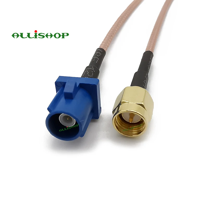 15CM/20CM/30CM/1M Fakra C Plug Adapter to SMA Male GPS Antenna Fakra Extension RG316 Cable for VW for Seat for Benz for Ford