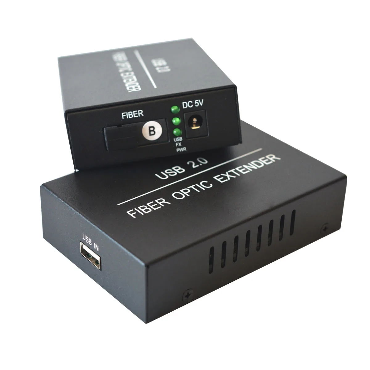 USB2.0 Extenders 1x2 - USB2.0 data over a Fiber optic Media Converters for U disk USB printer scanner,1 Transmitter and Receiver