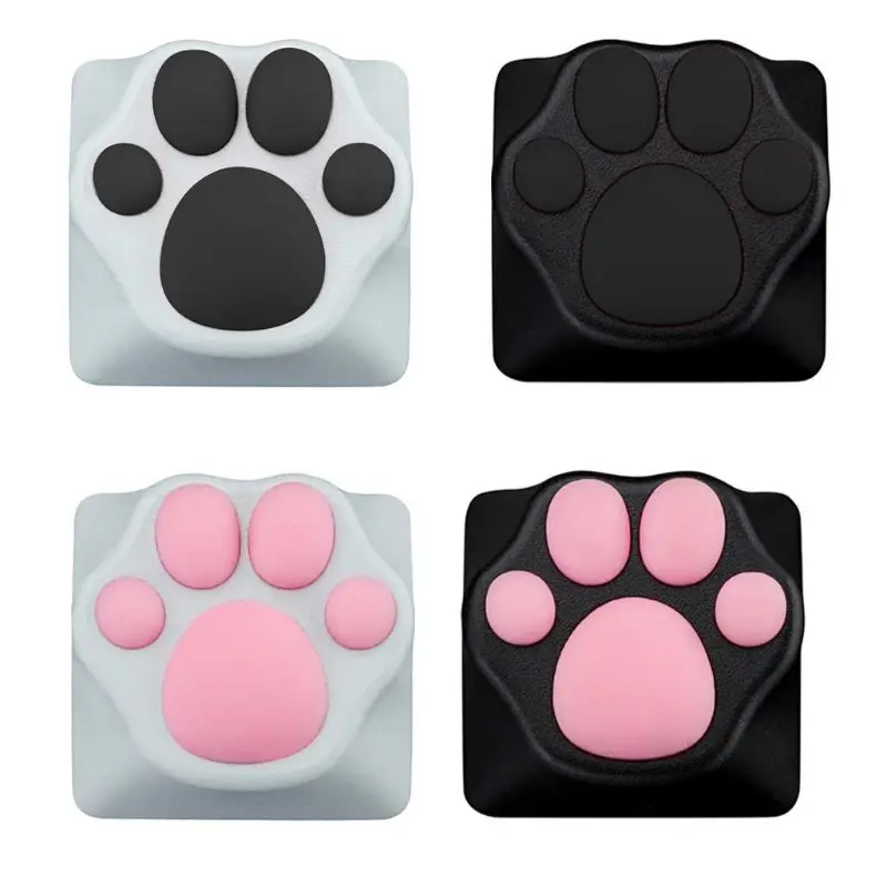 ABS Silicone Cartoon Cute Cat Paws Keyboard Key Caps for Cherry MX Switches