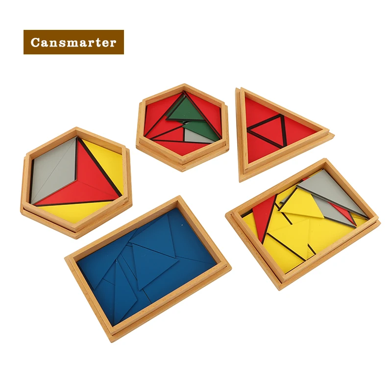 

Baby Toy Montessori Educational Toys Constructive Triangle With Boxes Games Brain Teaser Develop Sensory Wood Sensorial Toys