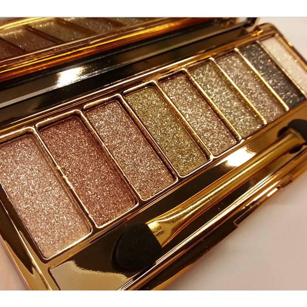 9 Colors Eyeshadow Palette Women Diamond Bright Shining Colorful Makeup Eye Shadow Flash Glitter Make Up Set With Brush