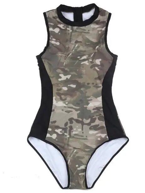 Camouflage Swimsuit Women Bodysuit All Terrain Underwear Bathing Slim