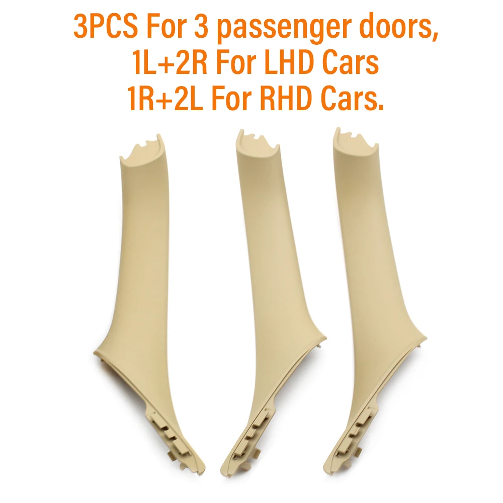 Interior Car Beige Brown Black Left Right Handle Inner Door Panel Pull Trim Cover For BMW 5 Series F10 F11 520i 523i 525i 528i