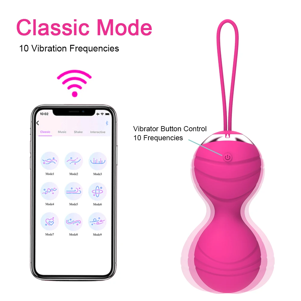 Wireless APP Control Smart Ball Kegel Ball Vibrator Ben Wa Ball Vagina Tighten Exercise Machine Geisha Ball Sex Toys for Women