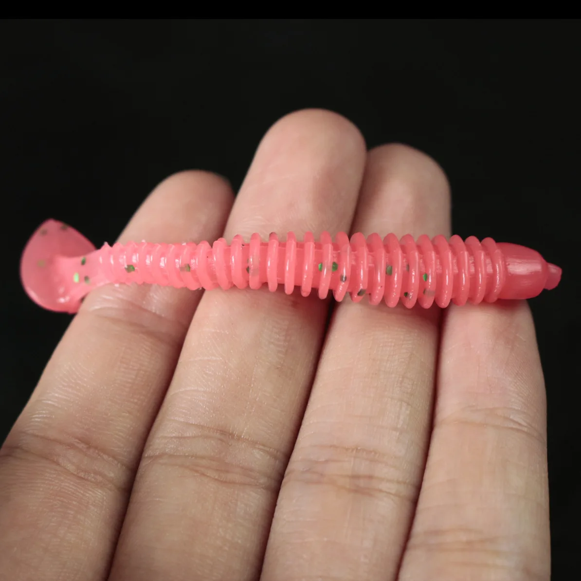 10pcs/lot soft Fishing Lure 5cm/0.7g Jig Wobblers Swimbait Artificial  Spiral T tail Silicone Bait worm pesca Carp Bass Lures