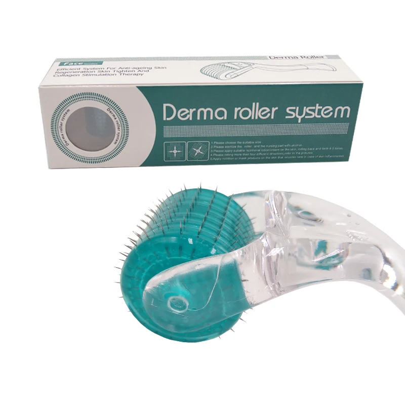 Derma rolo drs192 mezoroller micro agulha rosto cuidados com a pele recrescimento do cabelo crescimento da barba anti perda de cabelo tratamento desbaste recuando