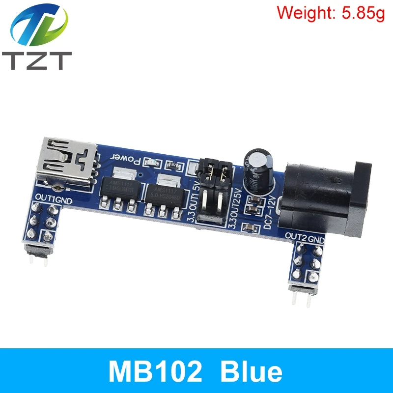MB102 Breadboard-Stromversorgungsmodul / MB102 Weißes Breadboard-Spezial-Strommodul 2-Wege 3,3V 5V MB-102 Lötfreies Steckbrett – Detail 12