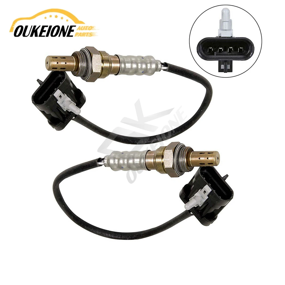 2pcs O2 Oxygen Sensor Front Rear for 1996 1997 1998 1999 2000 2002 Isuzu Rodeo Honda Passport 2.2L 2.6L 4 Wires Lambda 234-4012