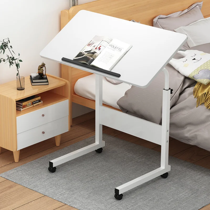 Lazy Bedside Tables Computer Desk Table Shelves White Stand Riser Computer Desk L Shaped Mesa Plegable Office Furniture OF50CC