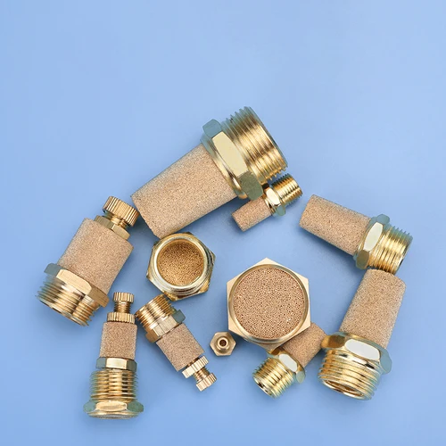 Imagen 2 del producto Silenciador de escape neumático de latón BSL M5 1/8 ""1/4"" 3/8 ""1/2"" silenciadores montaje filtro de ruido conector reductor cobre
