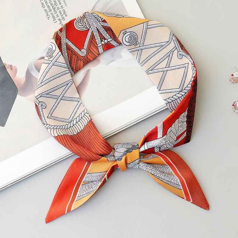 Merk Tas Sjaal Vrouwen Luxe Dames Hoofdband Hoofdtooi Bijpassende Accessoires Lange Ontwerp Overhemd Stropdas Met Hoofddoek Meisje