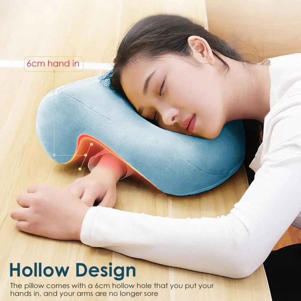 

New Slow Rebound Pressure Pillow, Nap Sleeping Pillow Cushion Memory Foam Arched Arm Pillow, Prevent Hand Numb Anti Pressure