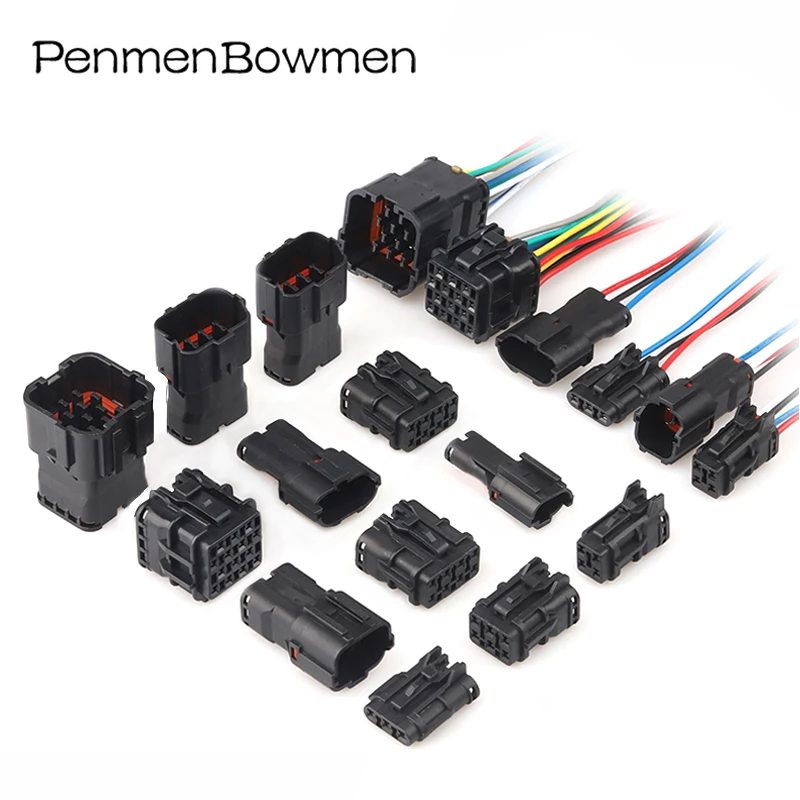 1 Set 1 2 3 4 6 8 12 14 16 Pin Car Xenon Lamp Fuel Pump Assembly Electrical Connectors Wire Harness Plug 7222-7544-40