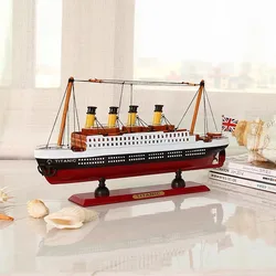 Creative Boat Titanic Wood Sailing Ship Models furnishing articlesNautical Home Decor Gifts Crafts decoration souvenir