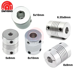 Wholesale 1pcs 5x8mm 8x8mm 5mm 6.35mm 8mm Aluminum Z Axis Flexible Coupling For Stepper Motor Coupler Shaft Couplings 3D Printer