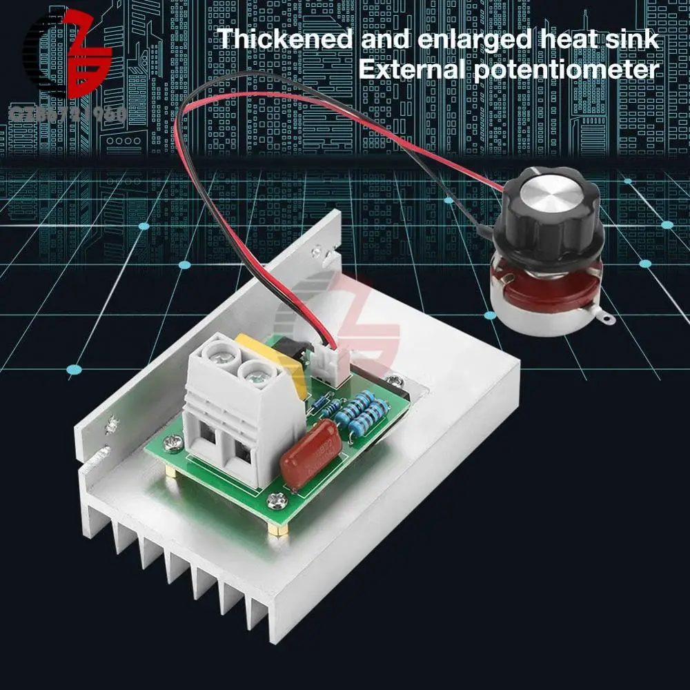 AC Motor Speed Controller 10000W 220V SCR Electric Voltage Regulator Dimmer Motor Speed Temperature Voltage Controller