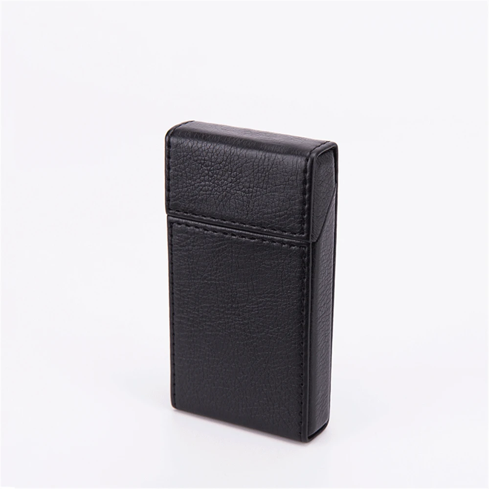 Long Cigarette Case Ultra Thin Flip Cover 20 Piece Cigarette For 100mm Storage Box Fashion Leather Case Smoking Tool Mens Gift