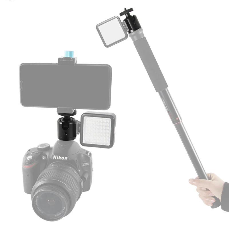 Mini rotule en aluminium, adaptateur de chaussure froide léger et Flexible pour appareil photo DSLR SLR avec plaque à dégagement rapide Arca, offre spéciale