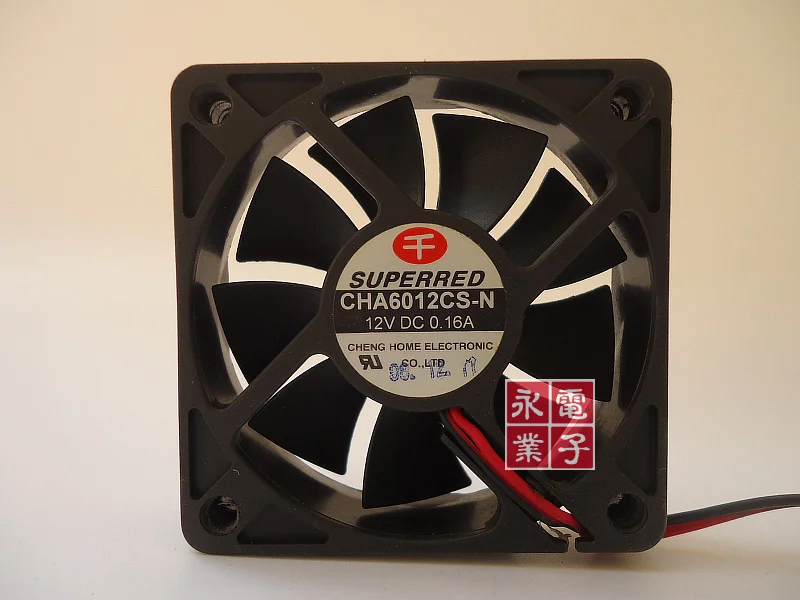 

Superred CHA6012CS-N Server Cooling Fan DC 12V 0.16A 60x60x15mm 2-wire