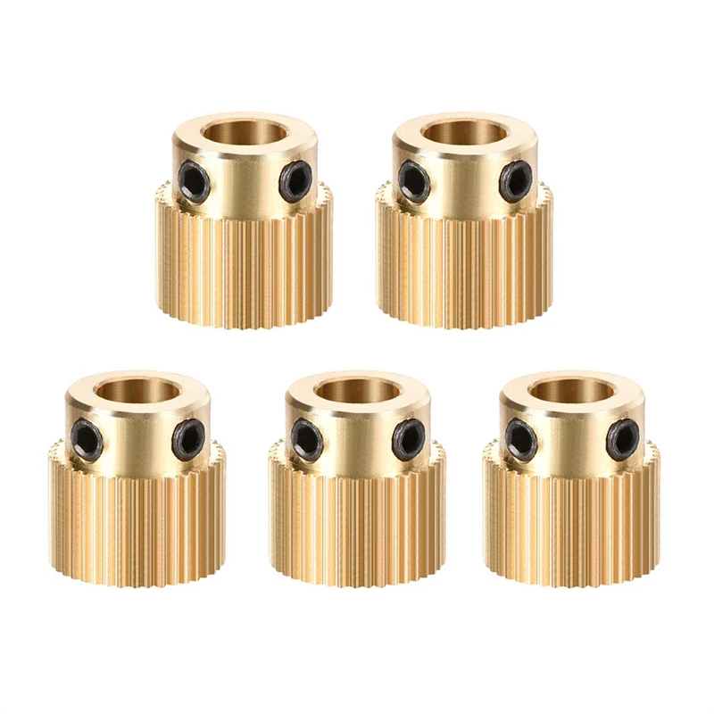 5Pcs/Lot  Ender-3 CR-10 3D Printer Extrusion Wheel Brass gear wheel 40/26 Tooth Gear for CREALITY 3D Printer Extruder filament