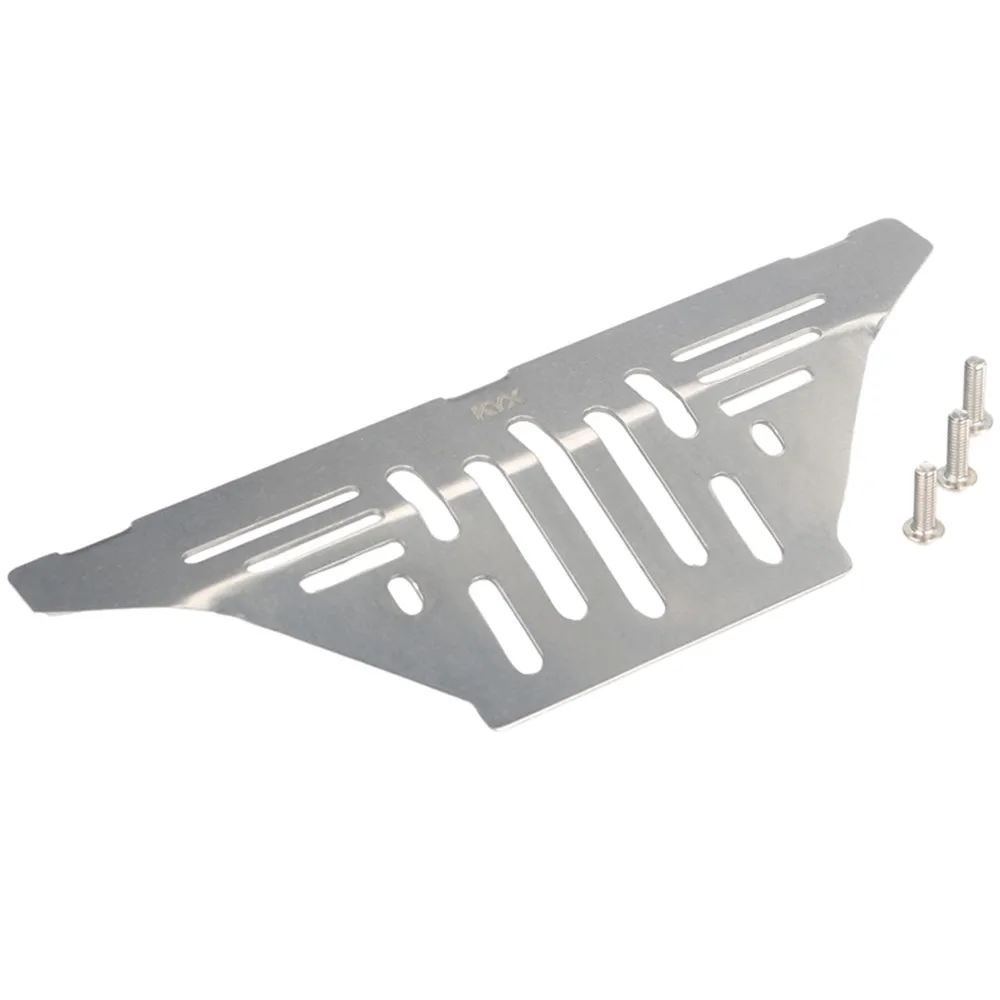 for KYX 1/10 Model Car Ford Bronco Trx-4 Front Guard Plate Stainless Steel Chassis Protective Board