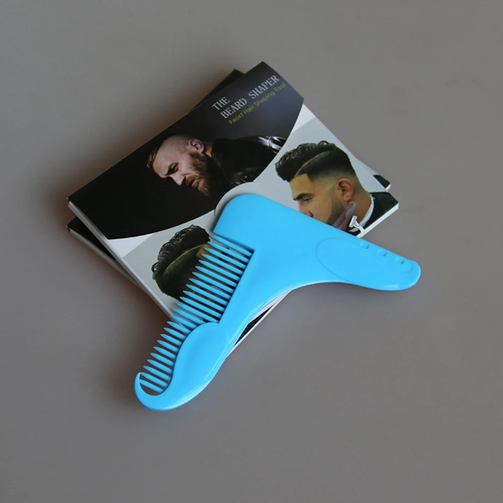 New Innovative Design  Beard shape comb beard shape template combing tool beard brush comb second generation multifunction