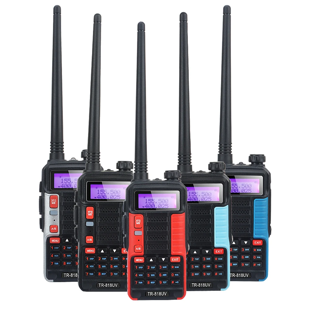 TR-818UV 듀얼 밴드 워키 토키 8W 높은 전원 baofeng 햄 라디오 VHF 136-174MHz UHF 400-520MHz 128CH FM 양방향 라디오