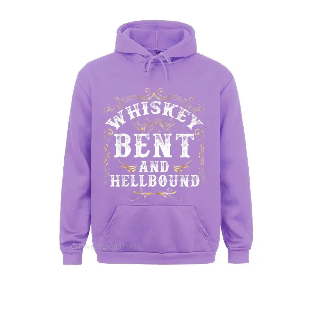 Whiskey Bent And Hellbound Shirt Funny Whiskey Bourbon T-Shirt Summer/Fall Hoodies Long Sleeve Group Hoods Classic Sweatshirts