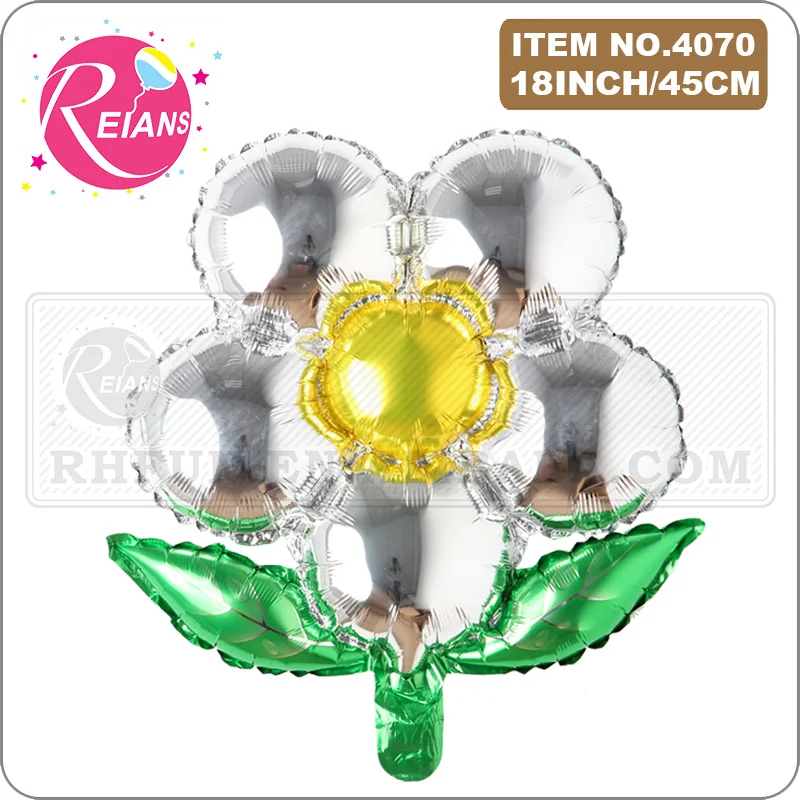 Flower Aluminum Foil Balloons Five Leaf Marriage Room Wedding Birthday Party Decor Flower Shaped baby shower Decorations Balloon