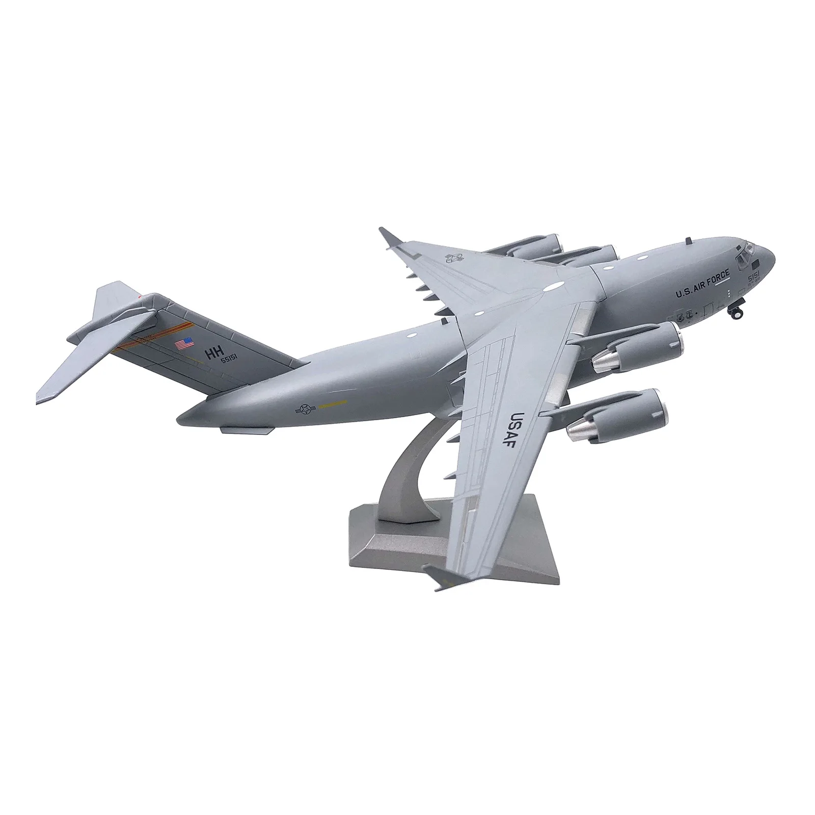 Collectibles Metal 3D Metal Model C-17 Airfreighter Transport Airplanes with Display Stand 1/200 Scale Military Models