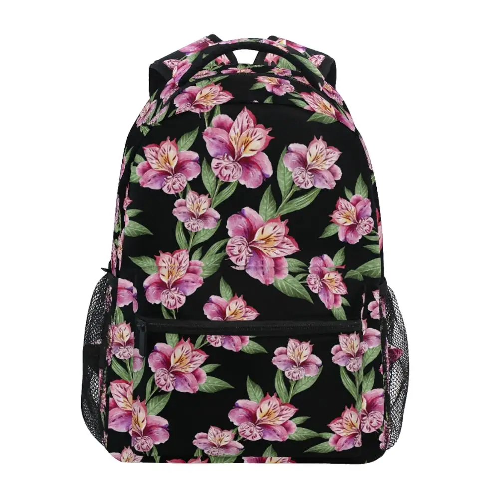 

ALAZA Fashion 2021 New Women Polyester Backpacks Waterproof School Bags for Teenagers Girls Big Floral Pattern Backpack Mochilas